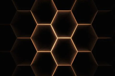 Joined faded hexagon repeating pattern Stock Illustration