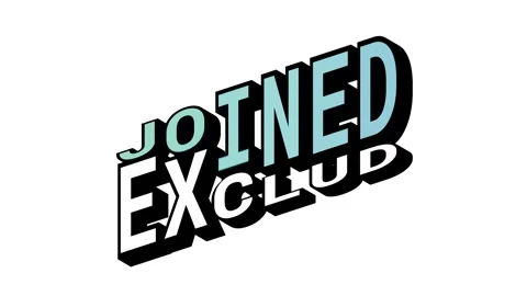 JOINED vs EXCLUD, 3D Text Animation in Isometric View with Opposite Word Motion Stock Footage 314263595
