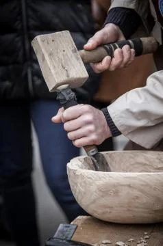 The joiner behind work Stock Photos