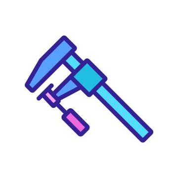 Joiner hammer with holder icon vector outline illustration Stock Illustration