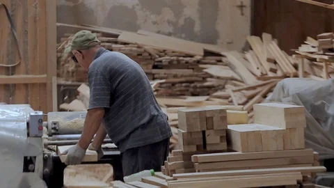 Joiner Working On The Planer Vidéo 89577321