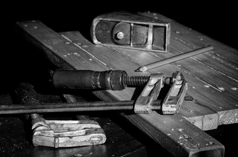 Joiner's tools. Stock Photos