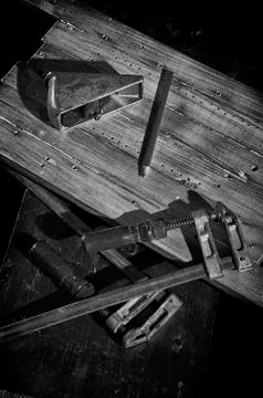 Joiner's tools. Stock Photos