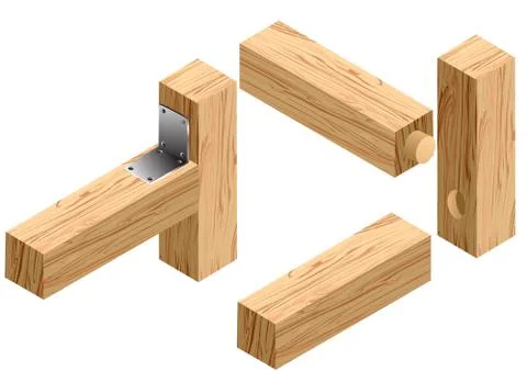 Joinery connections1 Stock Illustration