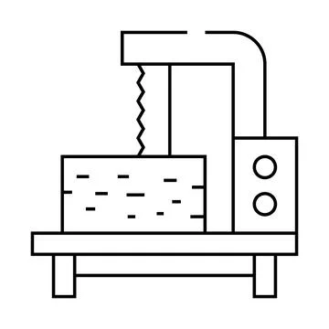 Joinery courses line icon vector illustration line Stock Illustration
