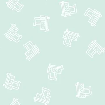 Joinery courses line vector seamless pattern line Stock Illustration