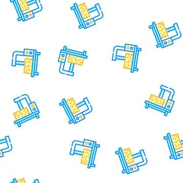 Joinery courses vector seamless pattern line Stock Illustration
