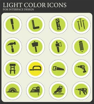Joinery icon set Stock Illustration