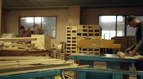 Joinery work of the old masters video Stock Footage 61033551