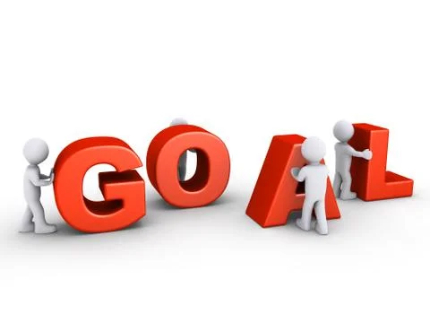 Joining goal letters Stock Illustration