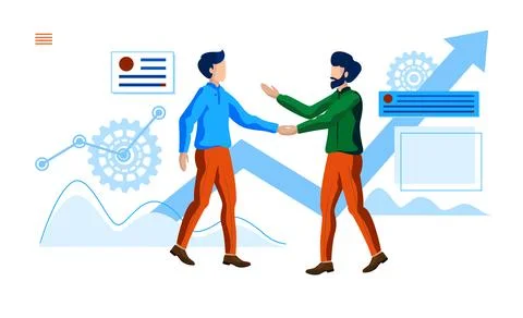 Joining hands for growth vector illustration concept Stock-Illustration