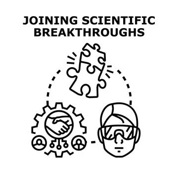 Joining scientific breakthroughs in collaborative research Illustrazione stock