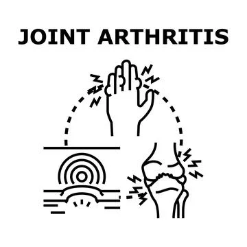 Joint arthritis disease concept vector illustration Stock Illustration