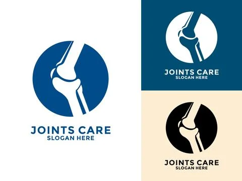 Joint bone logo vector, Bone Joint Logo designs concept, Knee Care logo tem.. Stock Illustration