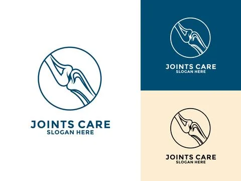 Joint bone logo vector, Bone Joint Logo designs concept, Knee Care logo tem.. Illustrazione stock