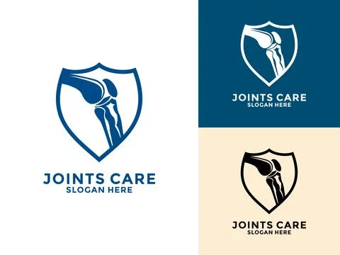 Joint bone logo vector, Bone Joint Logo designs concept, Knee Care logo tem.. Stock Illustration