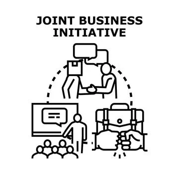 Joint business initiative concept vector illustration Stock Illustration
