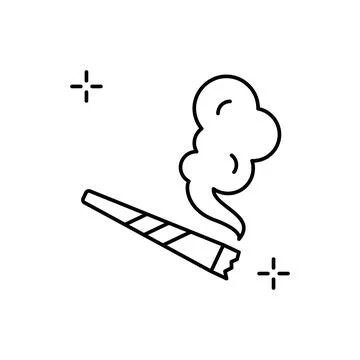 Joint, cigarette, addictions icon. Simple line, outline vector elements of Stock Illustration