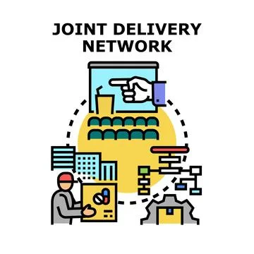 Joint delivery network vector illustration concept Stock Illustration