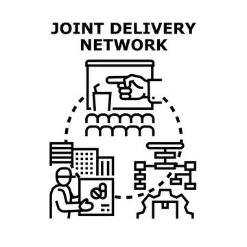 Joint delivery network vector illustration concept Stock Illustration