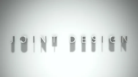 Joint design 3D title animation white text on a white background Stock Footage 299646820