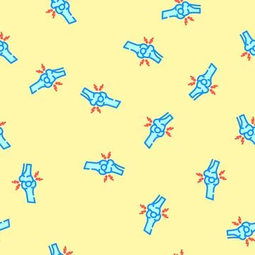 Joint dislocation fracture injury vector seamless pattern Stock Illustration