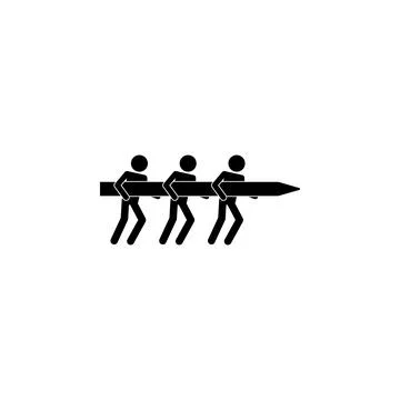 Joint drag and drop icon. Elements of teamwork icon. Premium quality graphic Stock Illustration