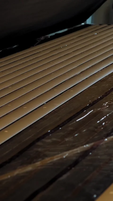 Joint of floor coverings. close-up. workflow, process of lamination, painting, Stock Footage 318727239