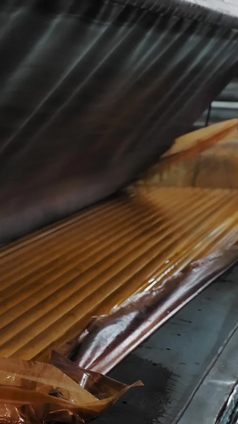 Joint of floor coverings. workflow, process of lamination, painting, coating of Stock Footage 319997477