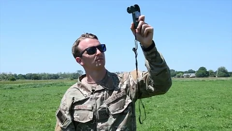 The joint-forces and historical reenacter parachute jump - 2018 Stock Footage 95606158