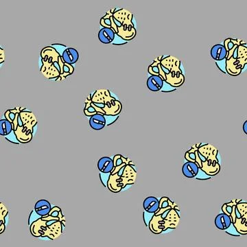 Joint fusion surgery vector seamless pattern Stock Illustration