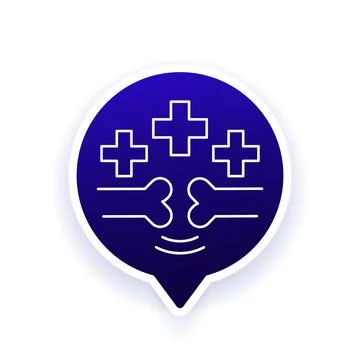 Joint health icon, line vector design Stock Illustration