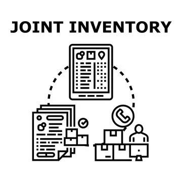 Joint inventory management process vector illustration concept Illustrazione stock
