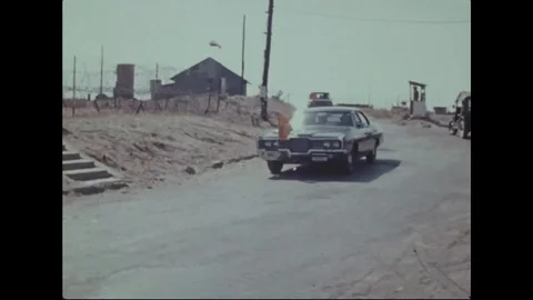 Joint Military Commission delegates and team arrive at the headquarters - 1973 Video stock 99908298