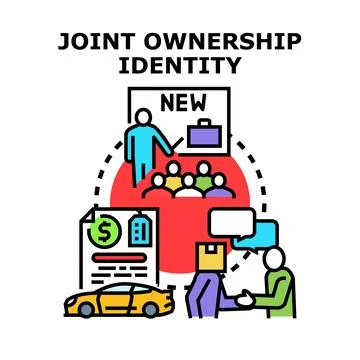 Joint ownership identity concept creating new business models Stock Illustration