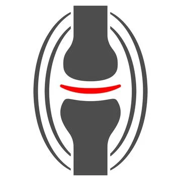 Joint pain solid icon, body pain concept, joint ache vector sign on white Stock Illustration