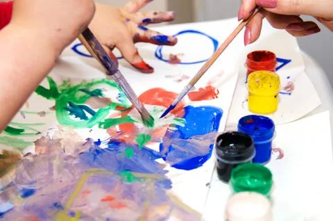 Joint paint drawing Stock Photos