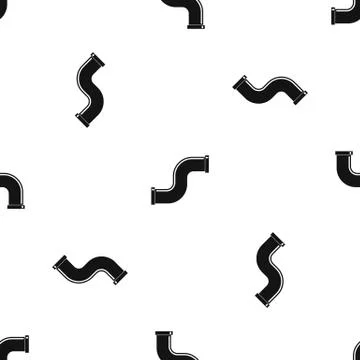 Joint pipe in form S letter pattern seamless black Stock Illustration
