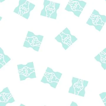 Joint problem glyph vector seamless pattern flat Stock Illustration