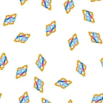 Joint problem isometric icon seamless pattern flat 库存插图