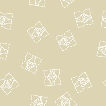 Joint problem line vector seamless pattern flat Stock Illustration