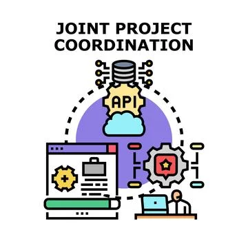 Joint project coordination and software development process 库存插图