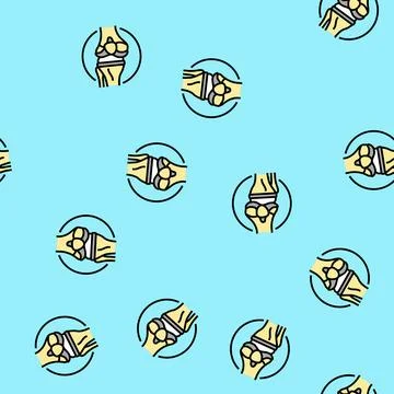 Joint replacement surgery doctor vector seamless pattern 库存插图