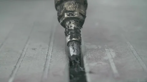 Joint Sealing Process Close-up Stock Footage 73935776