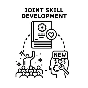 Joint skill development learning vector concept Stock Illustration