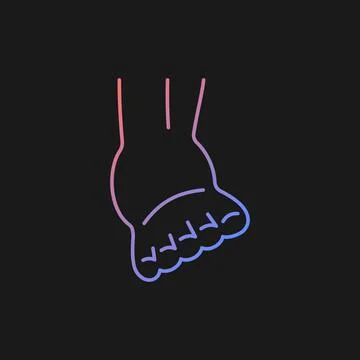 Joint sprain gradient vector icon for dark theme Stock Illustration
