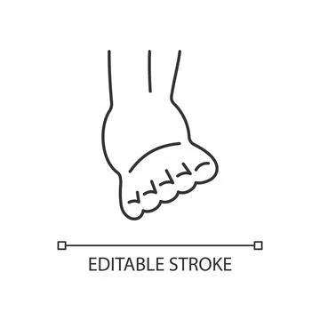 Joint sprain linear icon Stock Illustration
