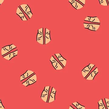 Joint swelling disease symptom vector seamless pattern 库存插图