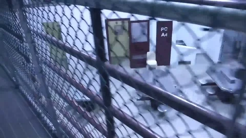 Joint Task Force Guantanamo's prison and its detainee communal area - 2015 Stock Footage