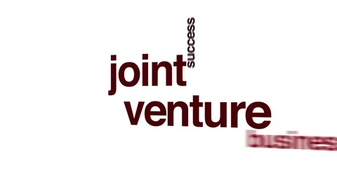 Joint venture animated word cloud. Stock Footage 70220098